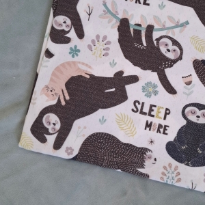 Wkładka do wózka - Twój Projekt - Leniwce 1 Welur laurowy