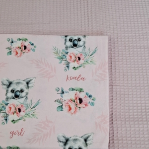 Wkładka do wózka - Twój Projekt - Koala girl Wafel jasny róż przygaszony