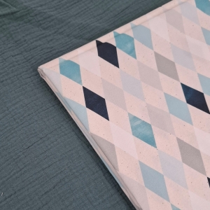 Wkładka do wózka - Twój Projekt - Mint 7 Muślin chłodny zielony