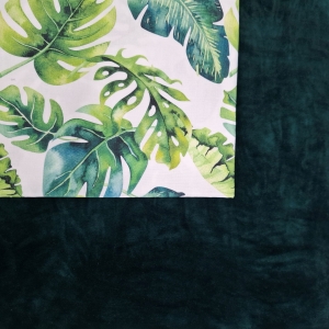 Wkładka do wózka - Twój Projekt - Monstera 3 Welur ciemny zielony