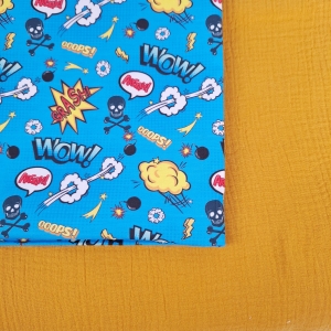 Wkładka do wózka - Twój Projekt - Superkid 4 Muślin musztardowy