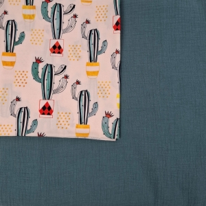 Wkładka do wózka - Twój Projekt - Watercolor lama Muślin chłodny zielony