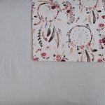 Wkładka do wózka - Twój Projekt - Łapacze na szarym Muślin jasny szary