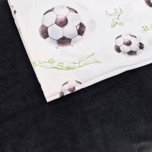 Wkładka do wózka - Twój Projekt - Piłkarze Welur stalowy