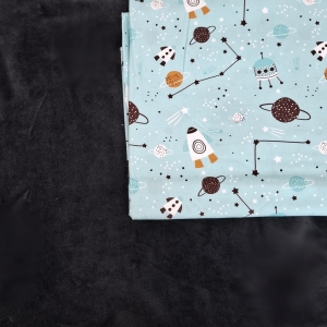 Wkładka do wózka - Twój Projekt - Konstelacja Welur stalowy