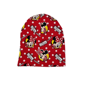 Czapka rozmiar 36 0-3 miesięcy Myszka na czerwonym