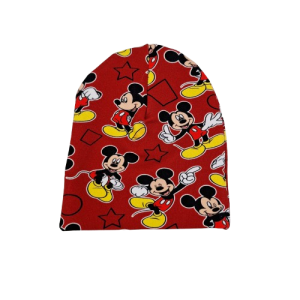 Czapka rozmiar 36 0-3 miesięcy Myszki na czerwonym
