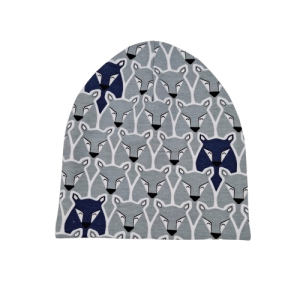 Czapka rozmiar 50 1-3 lata Wilki szare i granatowe