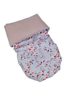 Półśpiworek zimowy Kwiatki na niebieskim