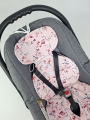 wkładka nosidełko fotelik samochodowy różowy ogród 5