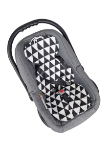Wkładka antypotowa do fotelika Siatka 3D Trójkąty Czarne
