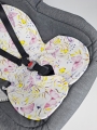wkładka nosidełko fotelik samochodowy motyle róż