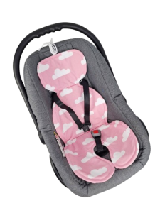 Wkładka antypotowa do fotelika Siatka 3D Chmurki Róż