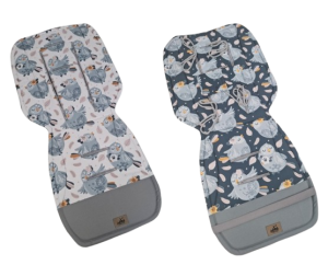 Wkładka do wózka Uniwersalna Ptaki Szare