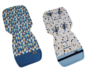 Wkładka do wózka Uniwersalna Trójkąty Romby Granat